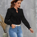 Blusa de Renda com Mangas Bufantes Elegance